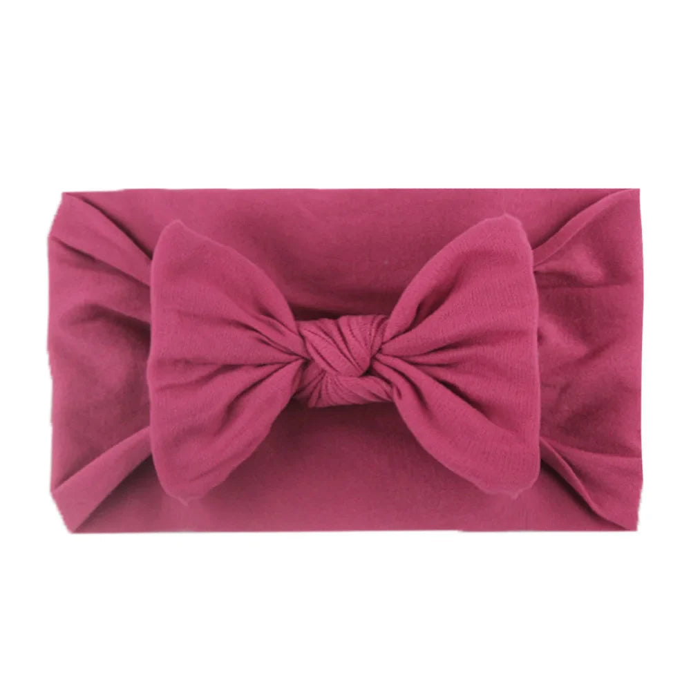 Baby Girls Rabbit Ear Bow Headband – Soft Knot Hairband for Newborns, Infants & Toddlers Photo Props
