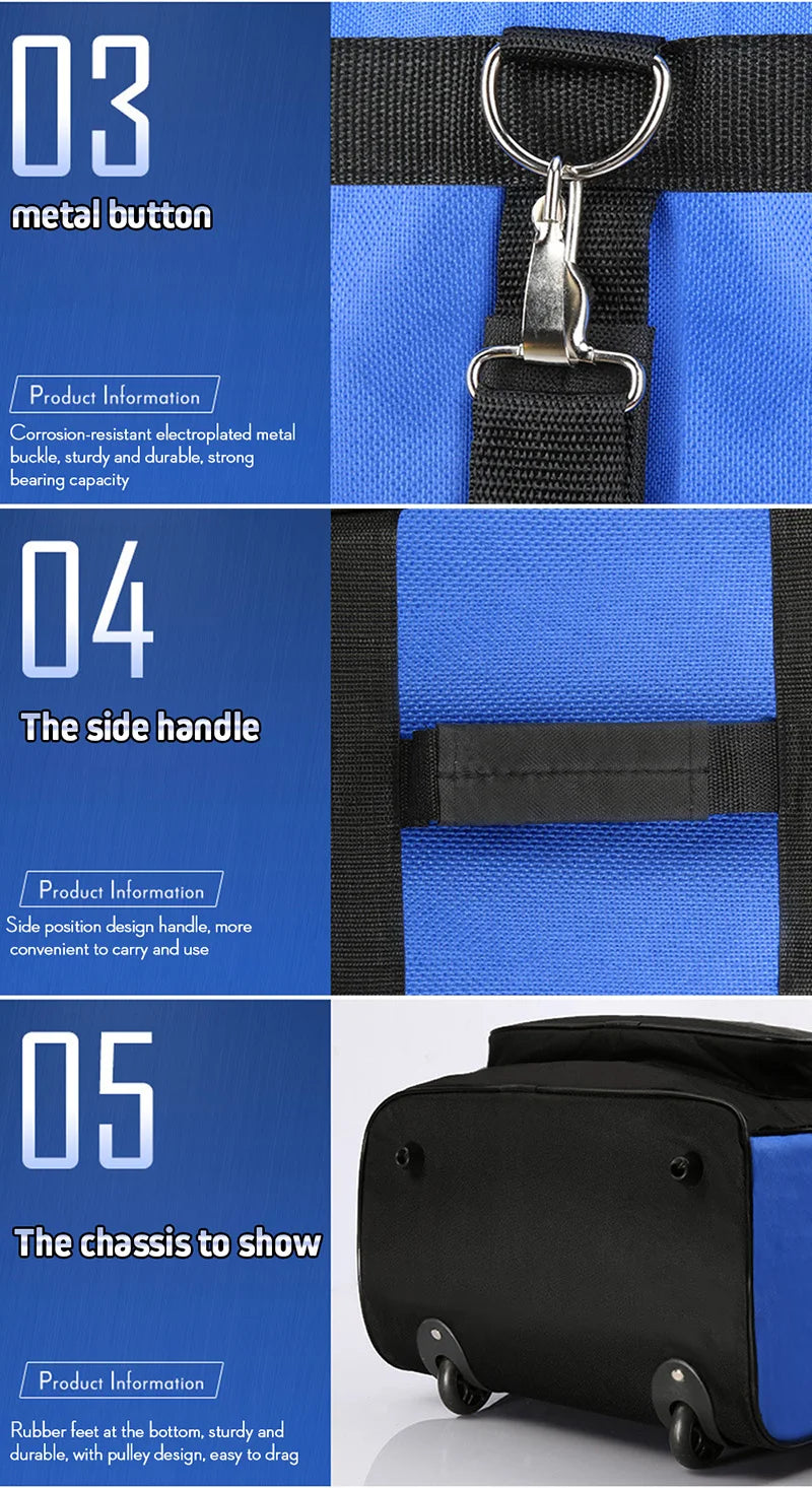 PGM Golf Aviation Bag HKB002 – Foldable Large Capacity Travel Bag with Silent Wheels for Airplane Consignment