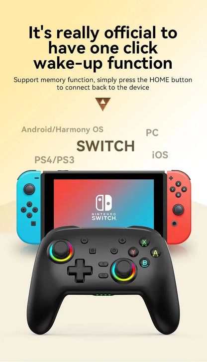 Wireless Pro Gamepad Controller for Nintendo Switch OLED/Lite & Elite – Bluetooth 6-Axis Joystick for PC & Steam Deck
