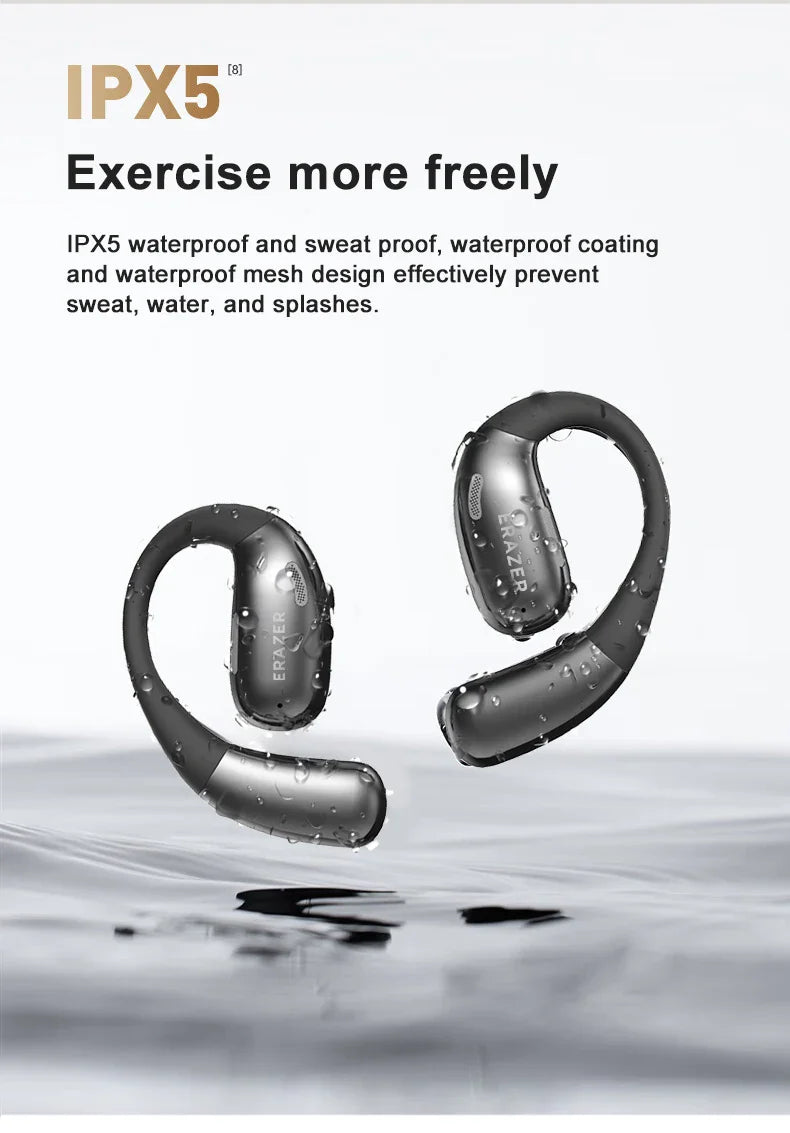 ERAZER XF31 AI Translator Earphones - Bluetooth Translation Earbuds, Sleep ASMR Headset, DIY APP, Wireless Open-Back Headphones