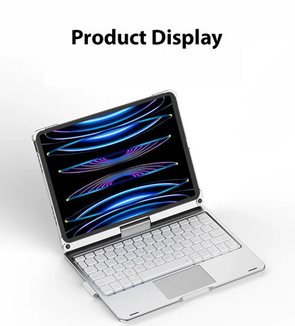 Magic Keyboard Case for iPad Air & Pro – Backlit Keyboard Cover for 11" & 12.9" (2024 M2, 7th-10th Gen)