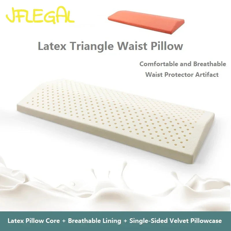 JFLEGAL Thailand Natural Latex Lumbar Pillow – Maternity Pillow for Pregnant Women, Side Sleep Support & Cervical Care
