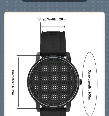 EUTOUR 2025 Magnetic Quartz Casual Watch – Simple Silicone Strap, Unisex Men’s Fashion Watch
