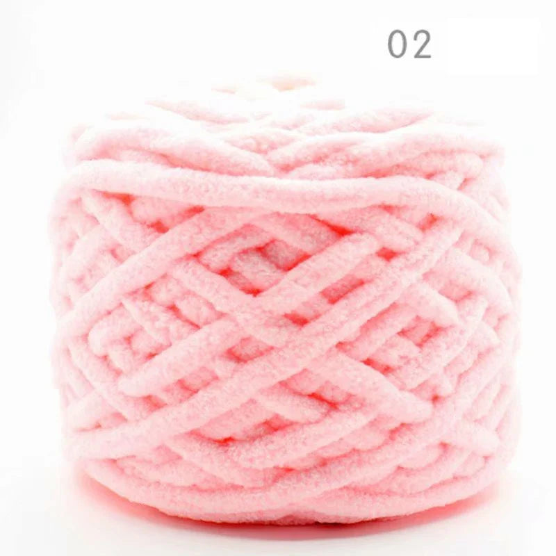 3PCS 300g Soft Chenille Knitting Yarn – Thick Ice Strip Cotton Wool Yarn for DIY Handmade Blankets, Scarves & Craft Projects