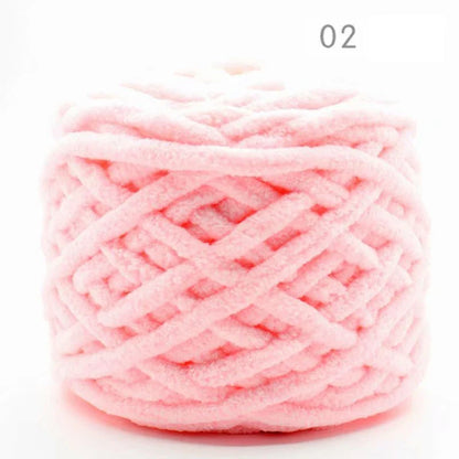 3PCS 300g Soft Chenille Knitting Yarn – Thick Ice Strip Cotton Wool Yarn for DIY Handmade Blankets, Scarves & Craft Projects