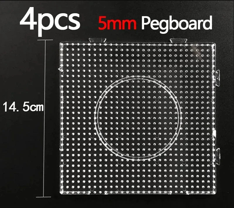 5MM Hama Beads Pegboards – Square, Circle & Hexagon Fuse Beads Template for Perler DIY & Educational Crafts