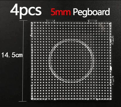 5MM Hama Beads Pegboards – Square, Circle & Hexagon Fuse Beads Template for Perler DIY & Educational Crafts