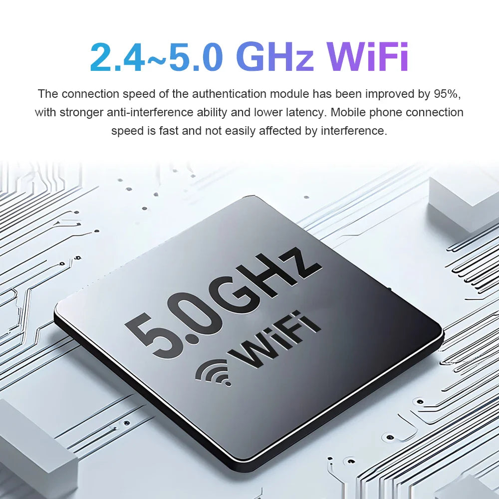 2025 Wireless Android Auto Adapter — Wired to Wireless CarPlay Smart Box with USB Plug & Play, WiFi Auto Connection & Online Upgrade