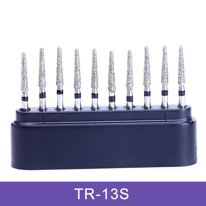 AZDENT Dental Diamond Burs Kit – Multiple Models with Black Storage Box for High-Speed Handpiece