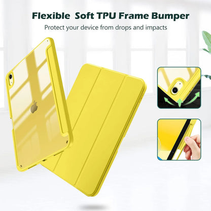 iPad 10th & 11th Gen Case 2022 – Hybrid Slim Tri-Fold Stand Cover with Pencil Holder, Protective Tablet Case