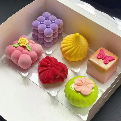 3D Silicone Pastry Mold — French Dessert, Mousse & Cake Baking Pan for Chocolate, Candles, Soap, Fondant, DIY Cake Decoration Tools