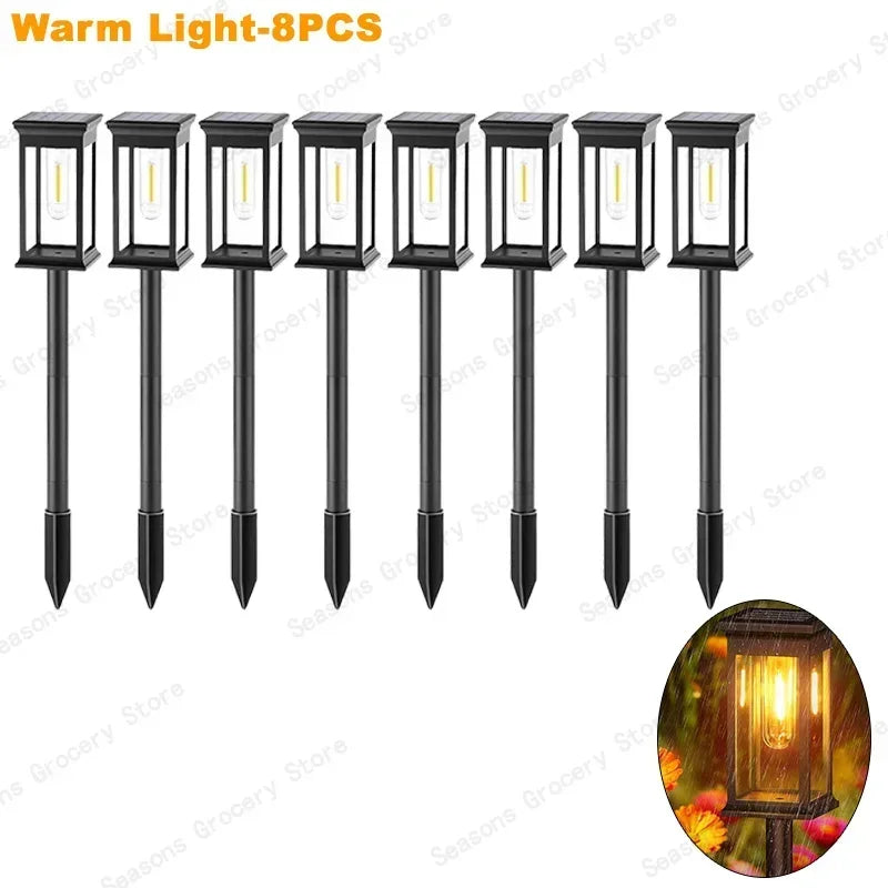 Waterproof LED Solar Garden Lights – Automatic Outdoor Pathway & Driveway Lighting with Dusk-to-Dawn Sensor