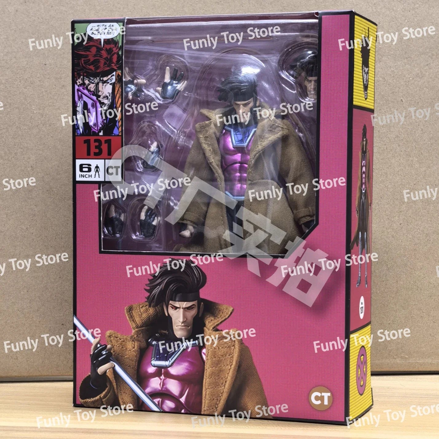 CT Toys Gambit Action Figure — Mafex 131 X-Men Wolverine Anime Collectible Figurine, Model Statue, Custom Gift for Kids