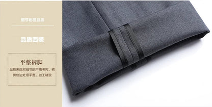 2023 Men’s Two-Button Wedding Suit — Korean Slim Fit Fashion Business Formal Two-Piece Set (Blazer + Trousers)