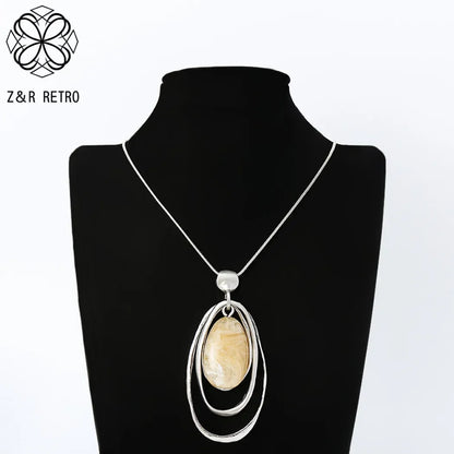 Vintage Long Chain Necklace – Irregular Gothic Pendant Jewelry for Women, 2023 Trendy Fashion Accessories