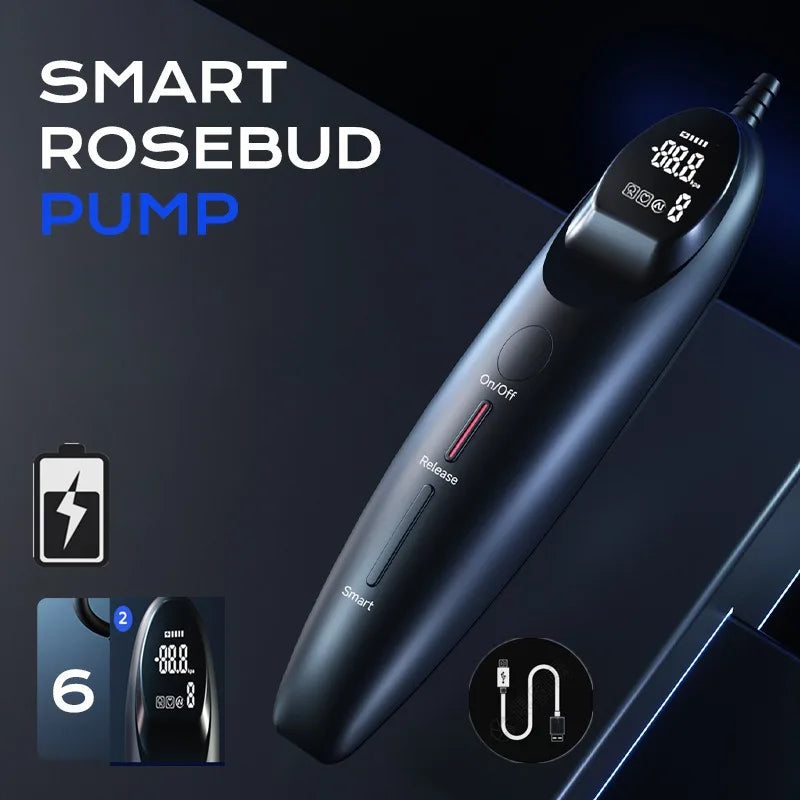 Electric Manual Vacuum Pump - Adult Negative Pressure Suction Device with Pressure Gauge for Personal Wellness Use