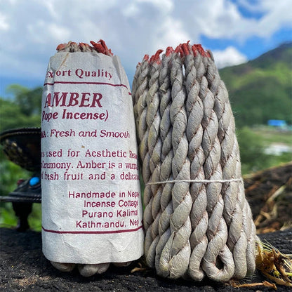 40Pcs Handmade Nepal Rope Aromatherapy - White Sage, Cedar & Sandalwood Burning Fragrance for Yoga & Meditation