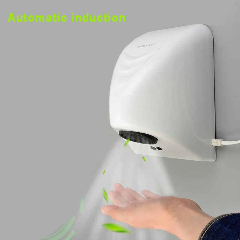 Automatic Hotel Hand Dryer — Sensor-Activated Hot Air Electric Hand Drying Device for Bathroom & Home