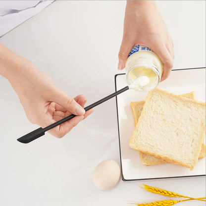 Silicone Mini Spatula Set - Lengthened Double-Head Scraper for Cosmetic Bottles, Jam & Cake Baking