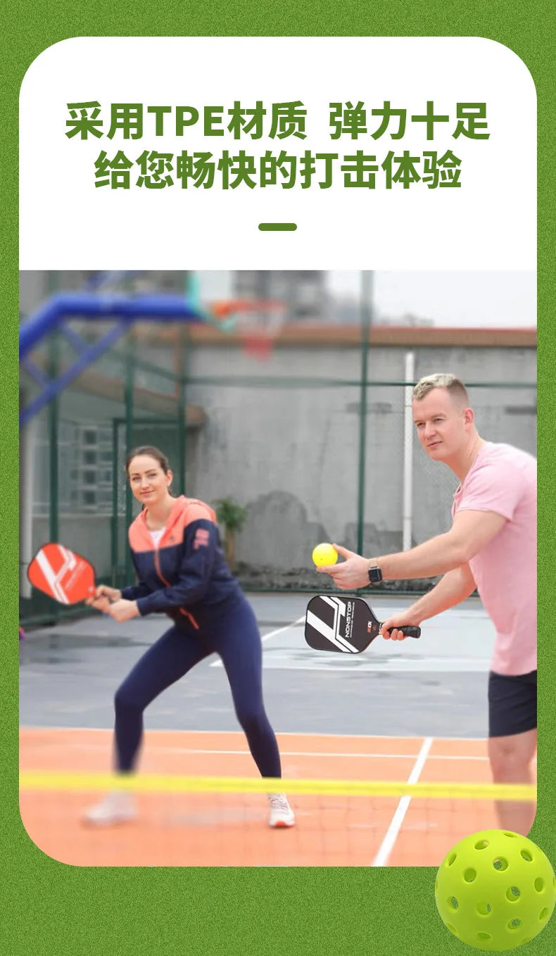 6/12pcs Indoor Pickleball Balls – Colorful & Durable 40-Hole 72mm Training & Practice Balls for Entertainment