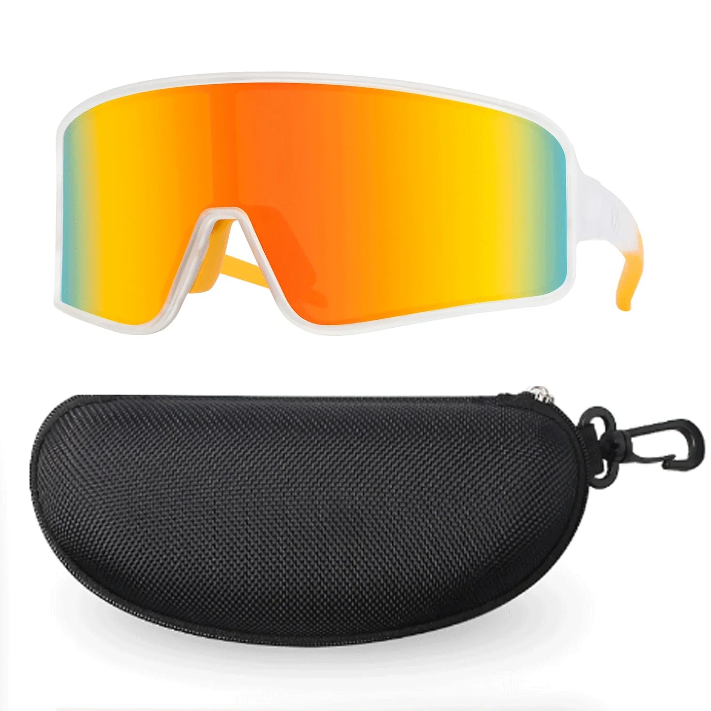 JULI Polarized Classic Sports Sunglasses - Ultralight Rimless Rectangle Frame for Men, Fishing & Driving, UV400 Protection (MJ8009)