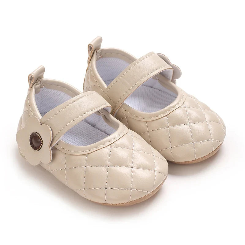 Baby Girl Princess Pre-Walker Shoes - Breathable Flower Bow Soft Sole Casual Sports Footwear 0–1 Year