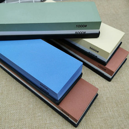 Professional Double-Sided Whetstone Knife Sharpener – Kitchen Sharpening Stone 240/600/1000/3000 Grit