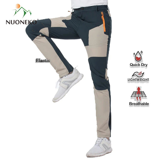 Men’s Elastic Hiking Pants – Quick-Dry, Windproof, Waterproof, Breathable Outdoor Trekking & Climbing Pants