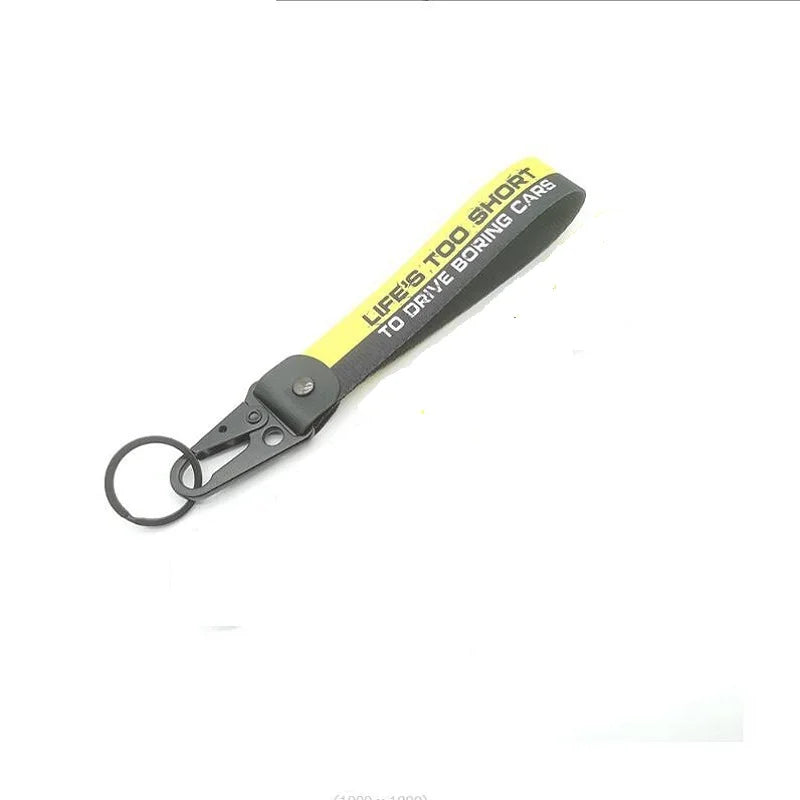 Motor Racing Webbing Wrist Lanyard Keychain – Paracord Rope Hand Strap for Motorcycle, Car Keys, Camping & Outdoor Use