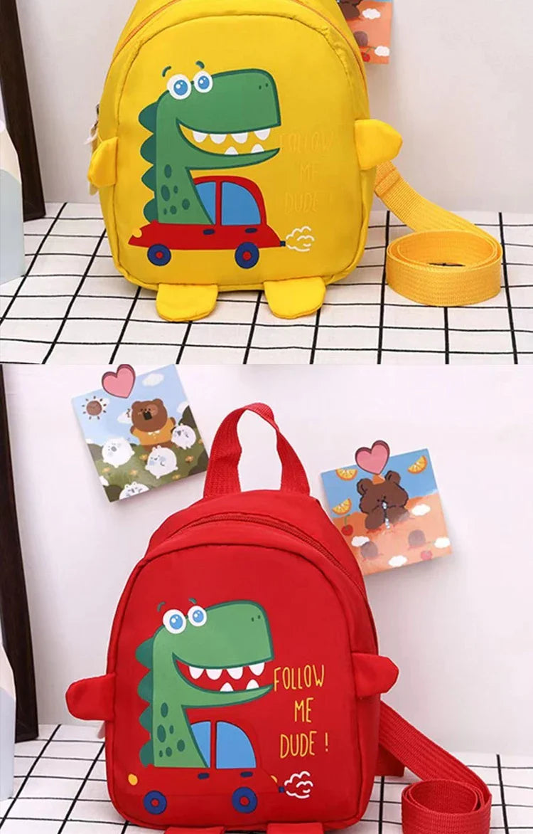 Cute Cartoon Dinosaur Kids Backpack – Anti-Lost Toddler School Bag for Kindergarten & Preschool