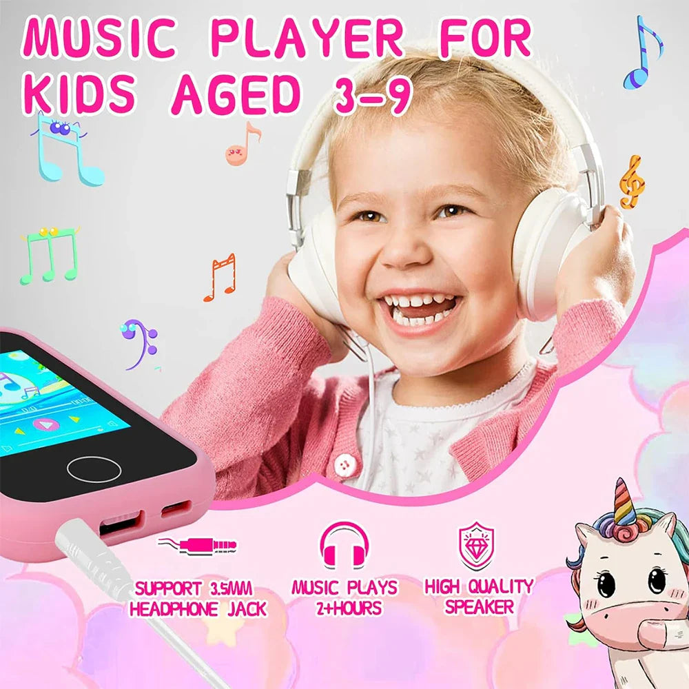 Kids Musical Smart Phone Toy – Cartoon Unicorn Touchscreen Mobile for Girls & Boys, Educational Birthday & Christmas Gift
