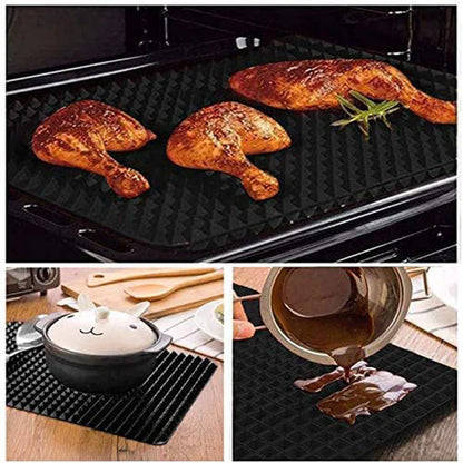 Silicone Cooking Mat – Heat-Resistant Pyramid Baking Sheet for Pizza, BBQ, Grilling & Roasting