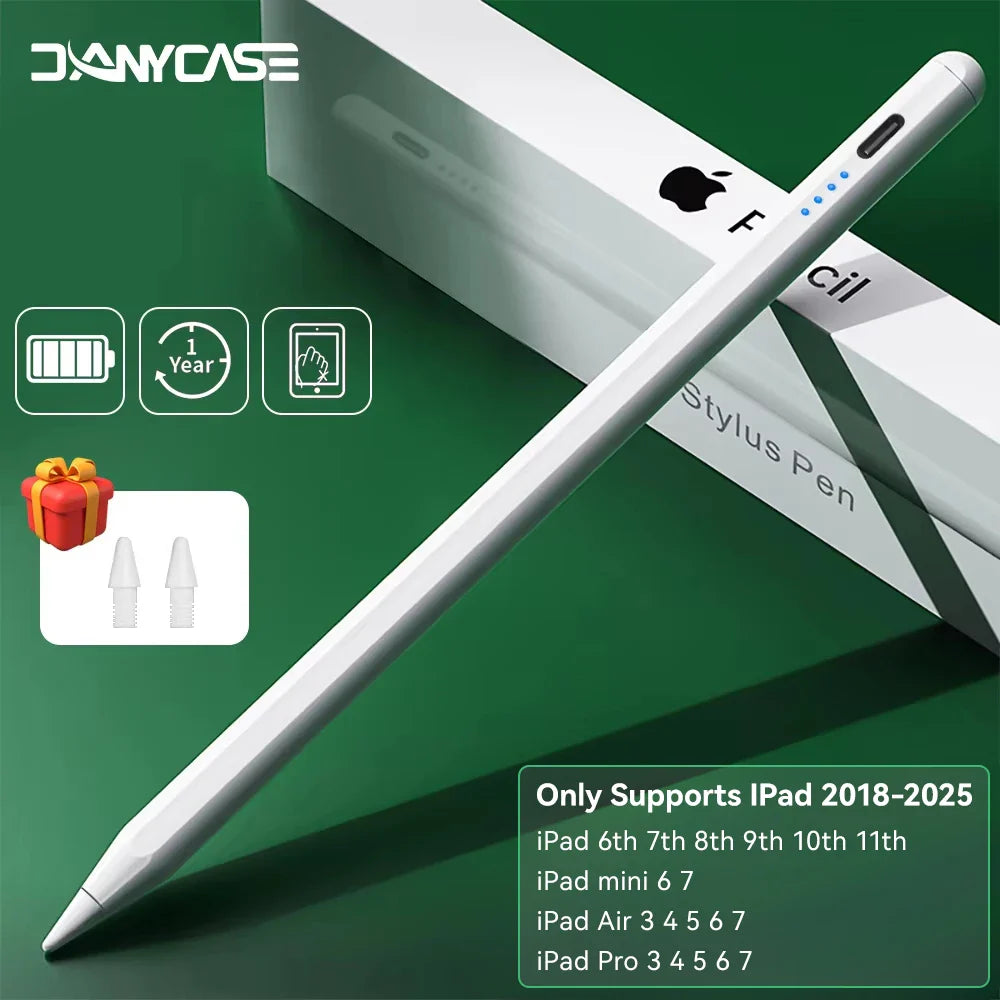 2025 iPad Stylus Pen with Palm Rejection — Compatible with iPad Pro, Air, Mini & 5th–13th Gen Models