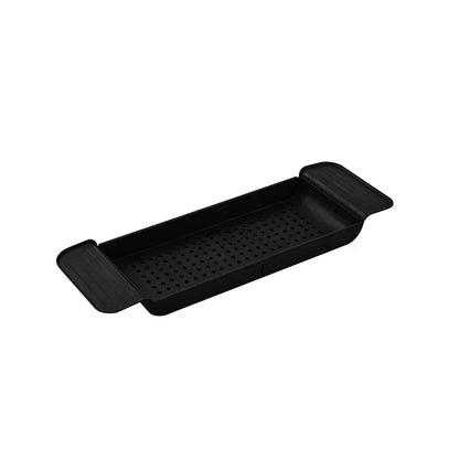 Extendable Bamboo Bathtub Shelf – Bathroom Tray & Shower Caddy for Towel, Book & Storage Organizer