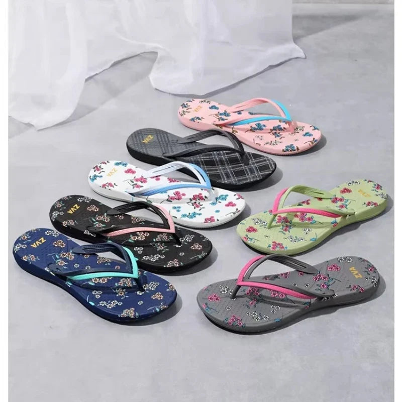 Women’s Pink Waterproof Flip Flops - Thick Sole Non-Slip Bathroom Sandals