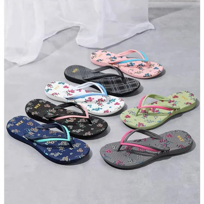 Women’s Pink Waterproof Flip Flops - Thick Sole Non-Slip Bathroom Sandals