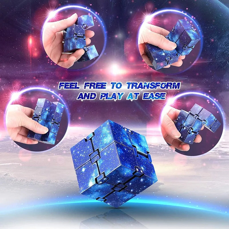 Infinity Cube Fidget Toy – Flip, Antistress, ADHD & Autism Toy for Kids, Magic Finger Puzzle