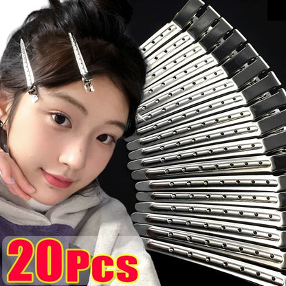 Women’s Metal Hair Care Clips – Steel Hairdressing Sectioning Clamps for Styling & Barber Use