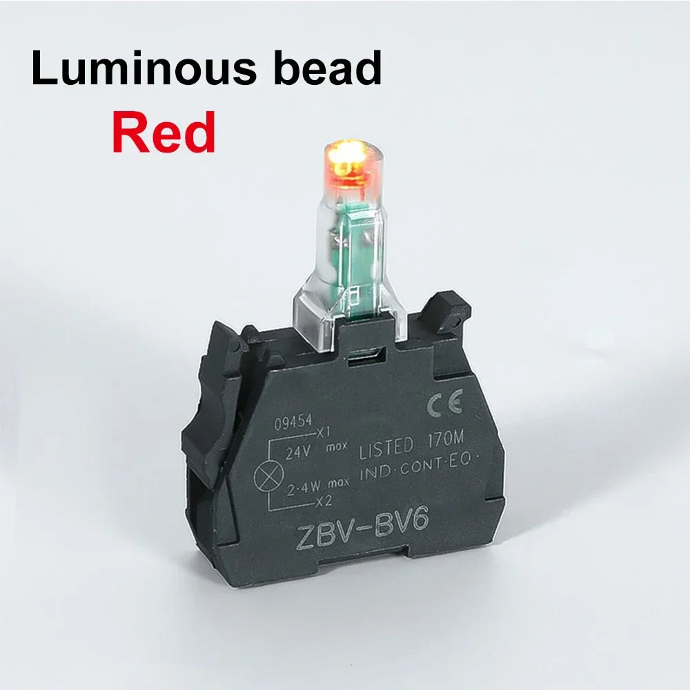 XB4 22mm LED Rotary Selector Switch – 1NO/2NO/1NO1NC Self-Locking 2/3 Position Control Knob 12V/24V/220V 10A Red Green Indicator
