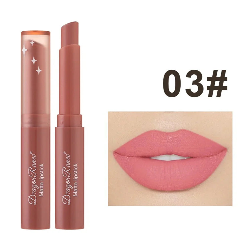 Nude Matte Waterproof Lipstick – Long-Lasting Velvet Red Lipsticks for Women, Non-Fading Lip Makeup