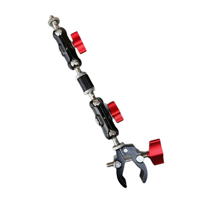 Camera Super Clamp with Double Ball Head Magic Arm – Metal Mount for DSLR, GoPro, Monitor, Light & Mic Photography Accessories