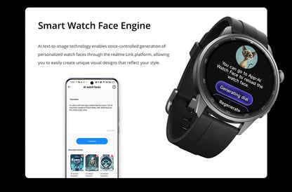 Global Version realme Watch S2 – 1.43'' AMOLED Smartwatch, 20-Day Battery, AI Engine, IP68 Waterproof