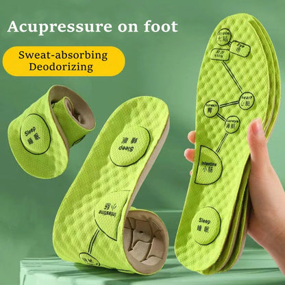 Acupressure Foot Insoles – Breathable Deodorant Sport Insoles for Shoes, Comfortable Running Sole for Men & Women
