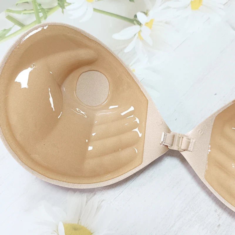 Summer Women's Self-Adhesive Nude Bra: Chest Stickers Lift Up, Strapless & Sexy Silicone Pad