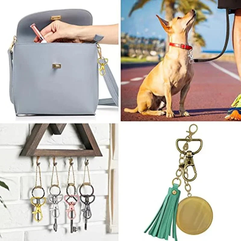10pcs Metal Swivel Lobster Claw Clasp Hooks – Keychain Lanyard Snap Hooks for Crafting, Key Rings, Bags & Purse Accessories