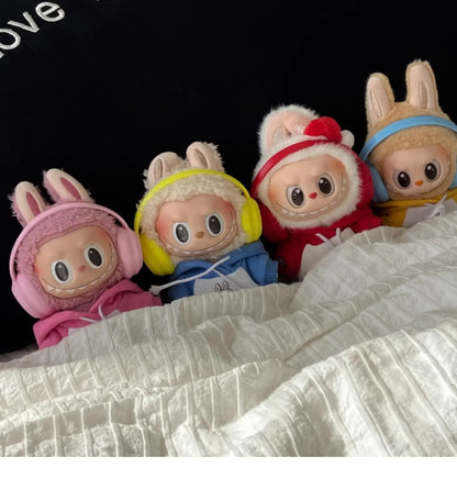 Labubu Doll Accessories — 17cm Fashion & 10cm Cotton Doll Macaron Color Earphones for Labubu Dolls