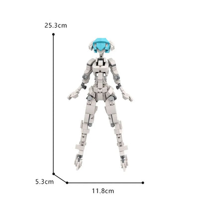Yigebebe 229PCS Female Gynoid Robot Building Block Set – Creative Mech Model Toy for Kids, Assemble Brick Gift