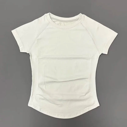 HISTELLO Women’s Sports T-Shirt - Short Sleeve Gym Yoga Workout Top for Running & Fitness Activewear