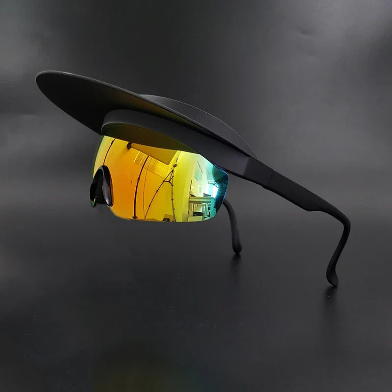 UV400 Cycling Sunglasses - Brim Sun-Proof Men Women 2024 Road Bike Glasses Male Female Bicycle Goggles MTB Sport Eyewear Lens Eye