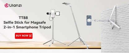 Ulanzi MT-24 Vlog Lite Metal Tripod – Extendable Monopod with Ballhead, Cold Shoe, Arca Quick Release, 1/4" Mount, 2.5KG Max Load